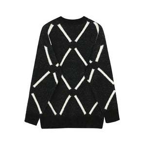 Winter Rhombus Plush Pullover