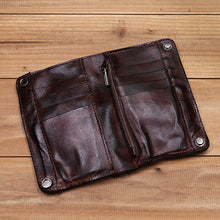 Load image into Gallery viewer, Retro Handmade Leather Wallet Multi Card Slots Wallet
